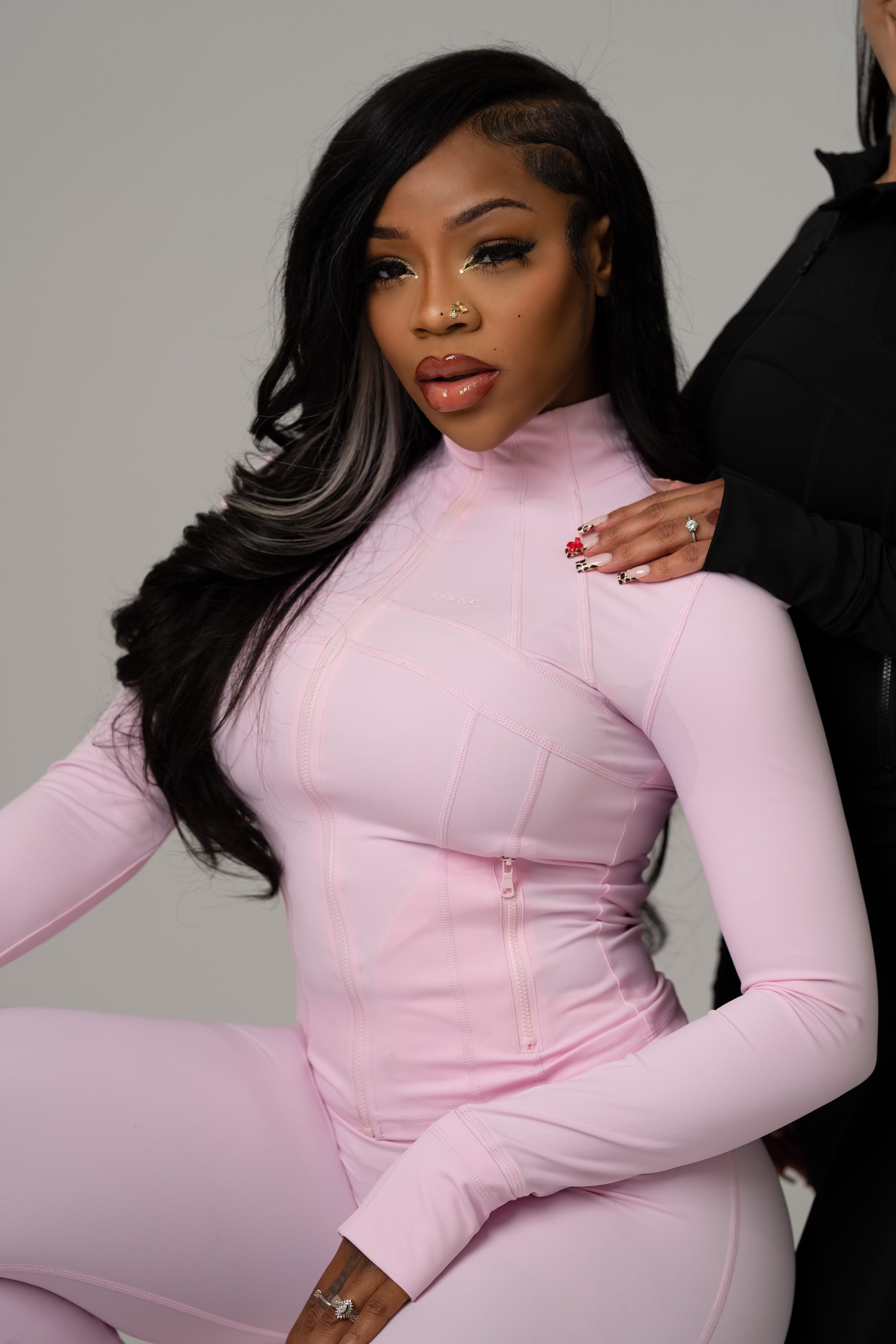 Amore Yoga Zip Pink